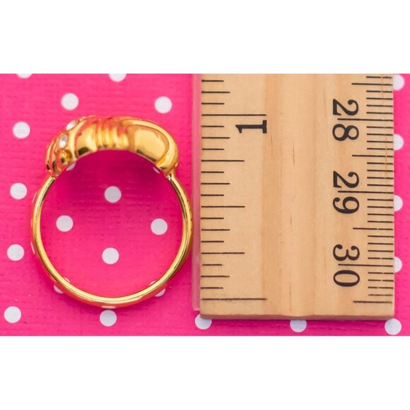 Vintage Golden Breeze Ring by Avon Size 8 1/2 - P23 - Picture 3 of 3